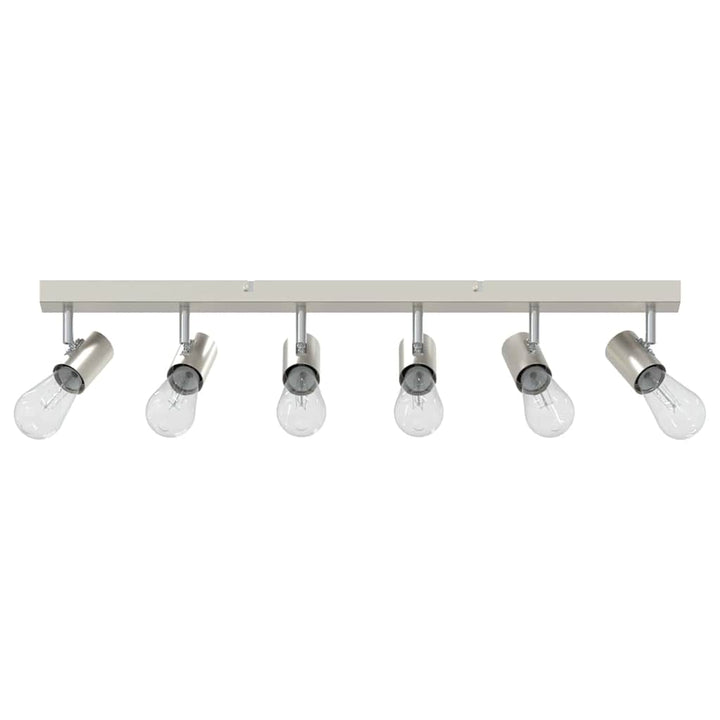 Loftsspot med spotlights Nikkel 73 x 6,5 x 11,5 cm Metal