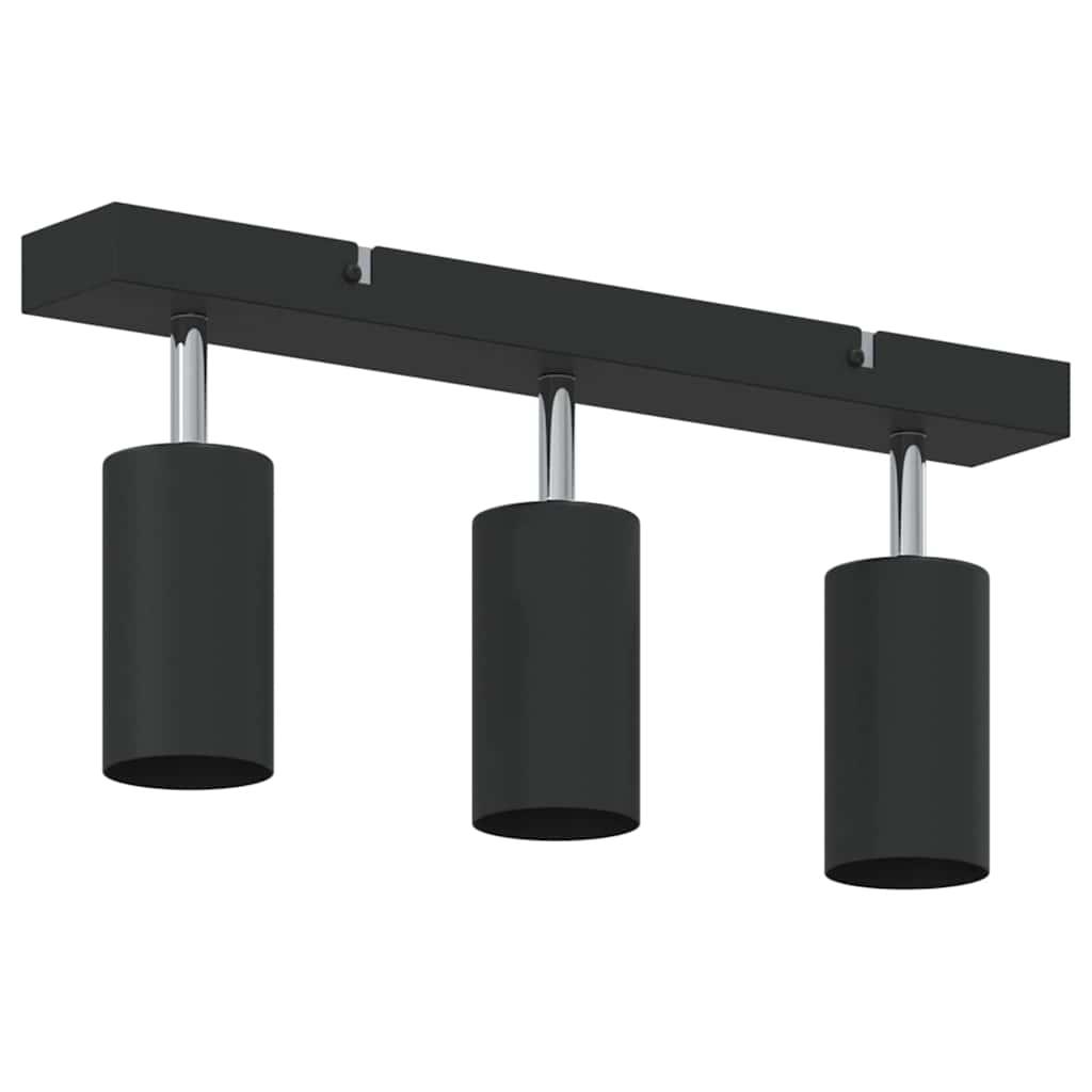 Loftsspot med spotlights Sort 38 x 6 x 16 cm Metal