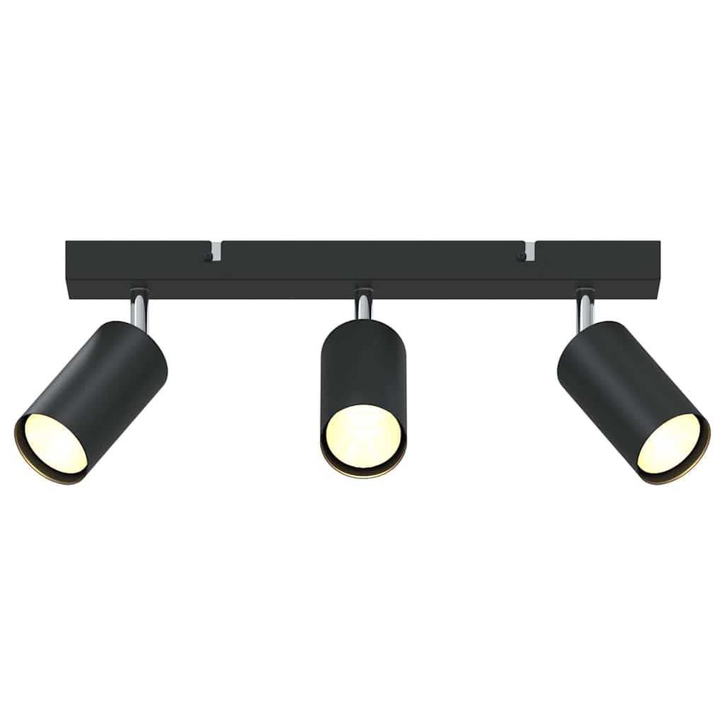Loftsspot med spotlights Sort 38 x 6 x 16 cm Metal