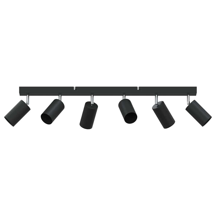 Loftsspot med spotlights Sort 73 x 6 x 16 cm Metal