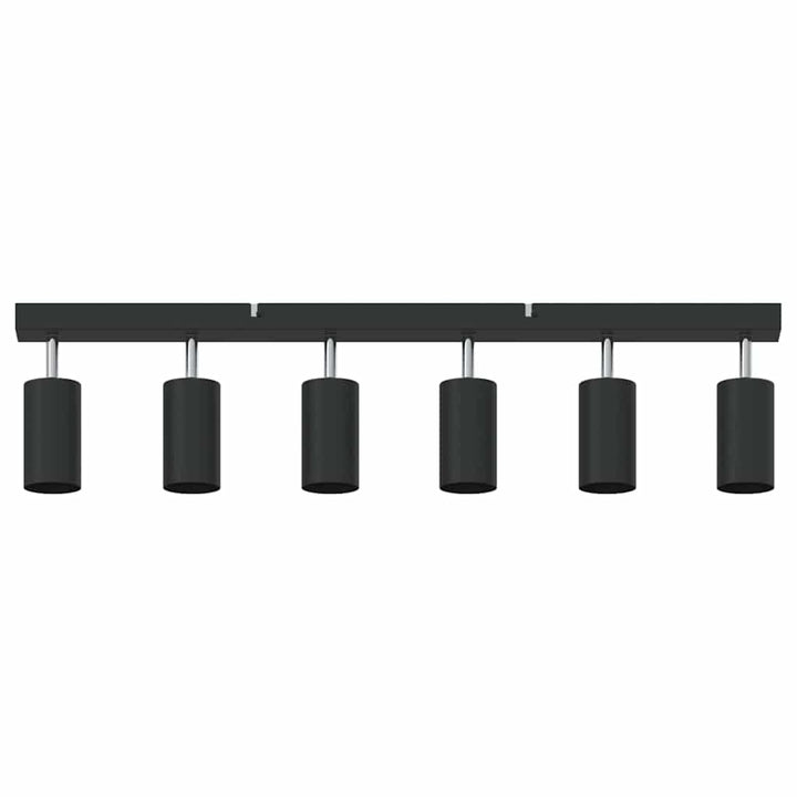 Loftsspot med spotlights Sort 73 x 6 x 16 cm Metal