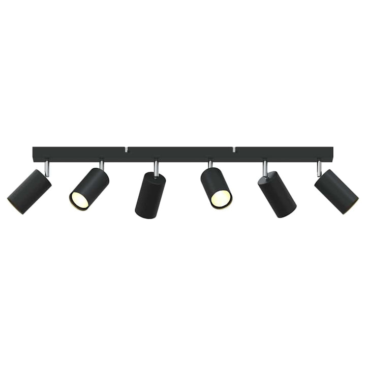 Loftsspot med spotlights Sort 73 x 6 x 16 cm Metal
