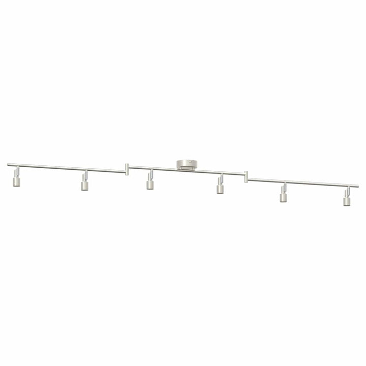 Loftsspot med spotlights Nikkel 176,5 x 9,5 x 14 cm Stål