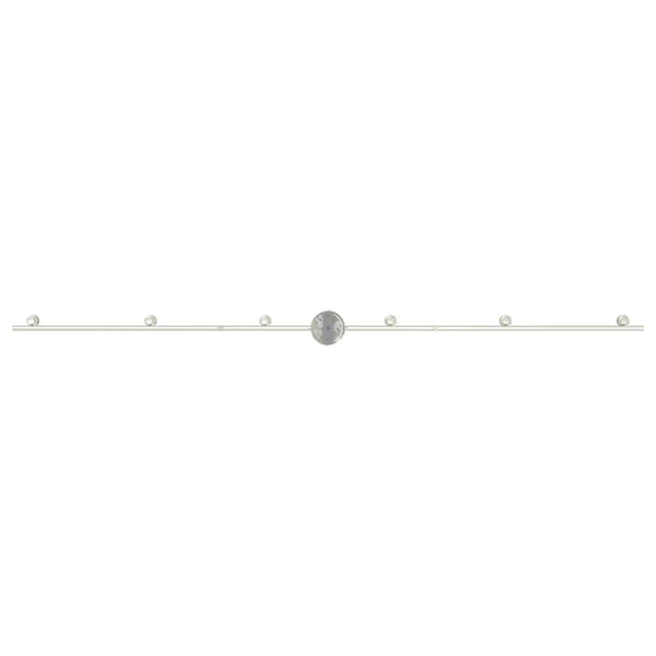 Loftsspot med spotlights Nikkel 176,5 x 9,5 x 14 cm Stål