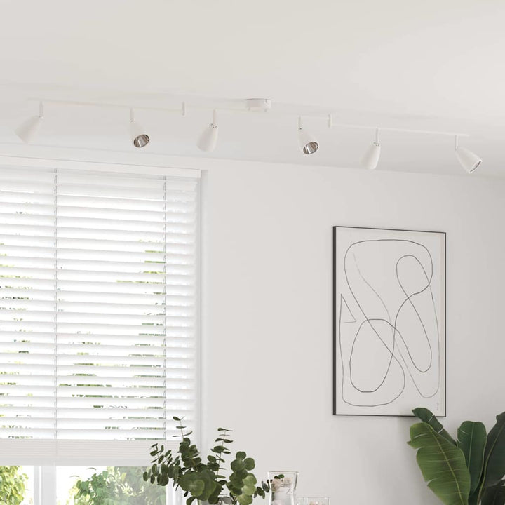 Loftsspot med spotlights Hvid 176,5 x 12,5 x 13,5 cm Metal