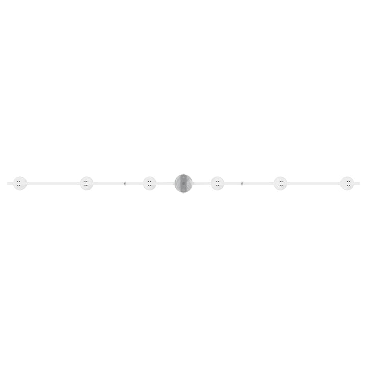 Loftsspot med spotlights Hvid 176,5 x 12,5 x 13,5 cm Metal