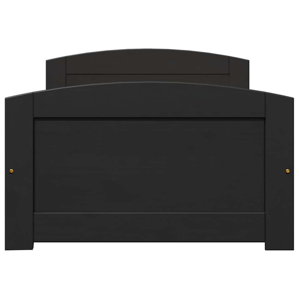 daybed med to skuffer uden madras IRUN sort 90x200 cm