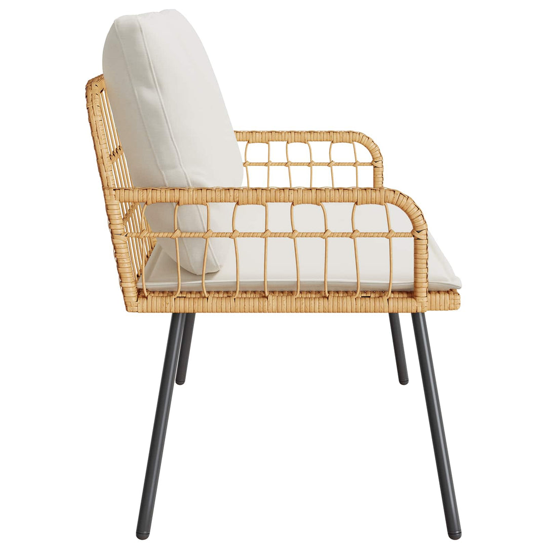 Havebænk med pude Natur 114 x 64 x 90cm Stål