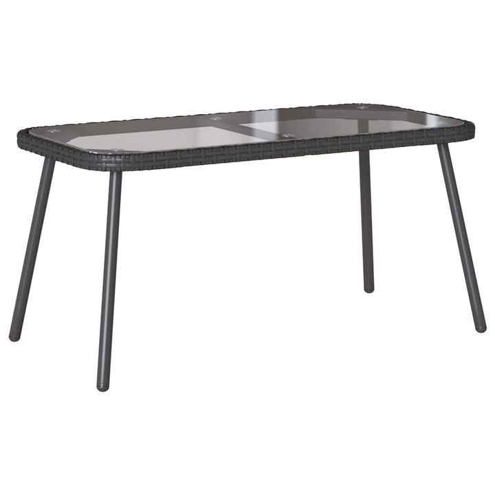 Sofabord Sort 90 x 45 x 43 cm polyrattan