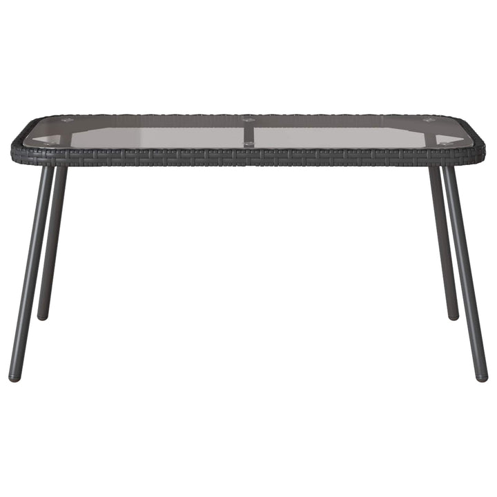 Sofabord Sort 90 x 45 x 43 cm polyrattan