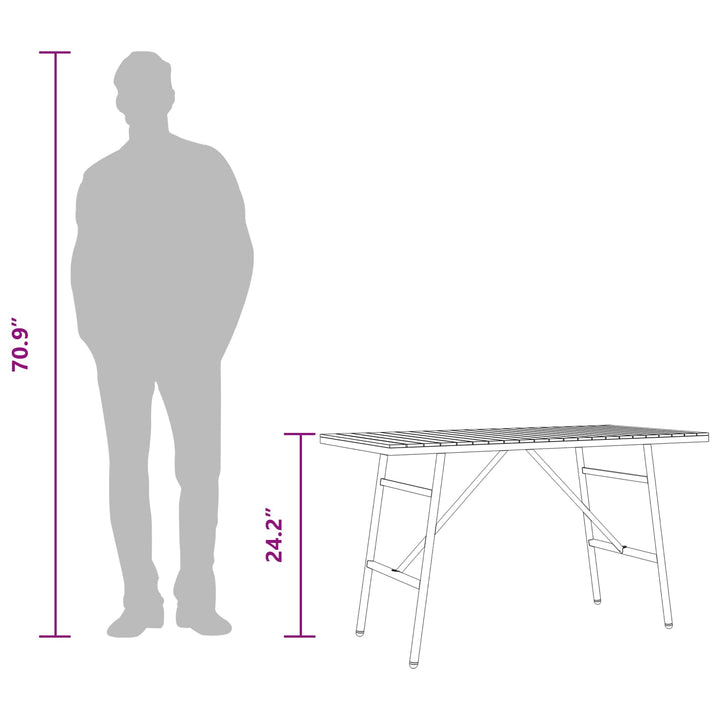 Spisebord Brun 110 x 55 x 61,5 cm Massivt Akacietræ