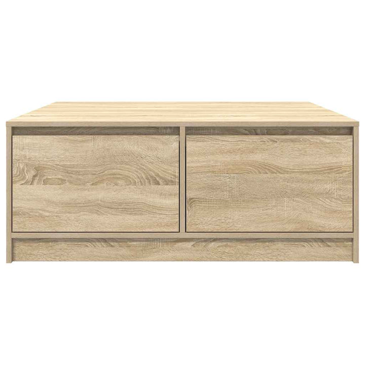 sofabord med skuffer 100x100x40 cm sonoma-eg