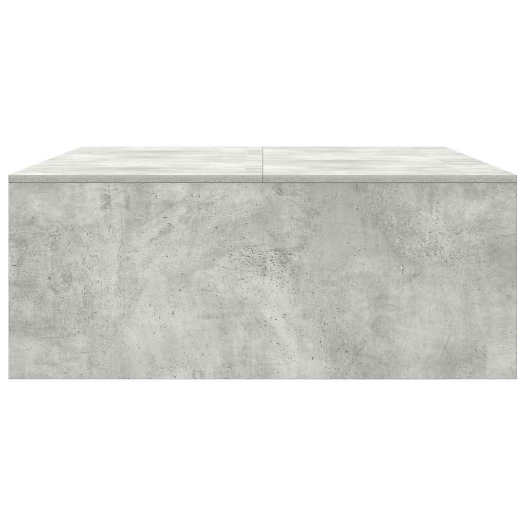 sofabord med skuffer 100x100x40 cm betongrå