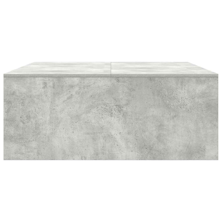 sofabord med skuffer 100x100x40 cm betongrå