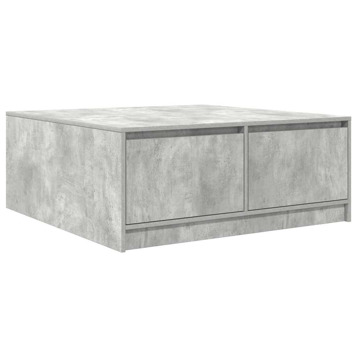 sofabord med skuffer 100x100x40 cm betongrå