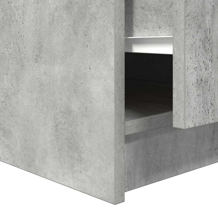 sofabord med skuffer 100x100x40 cm betongrå