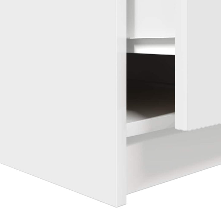sofabord med skuffer 70,5x70x40 cm hvid