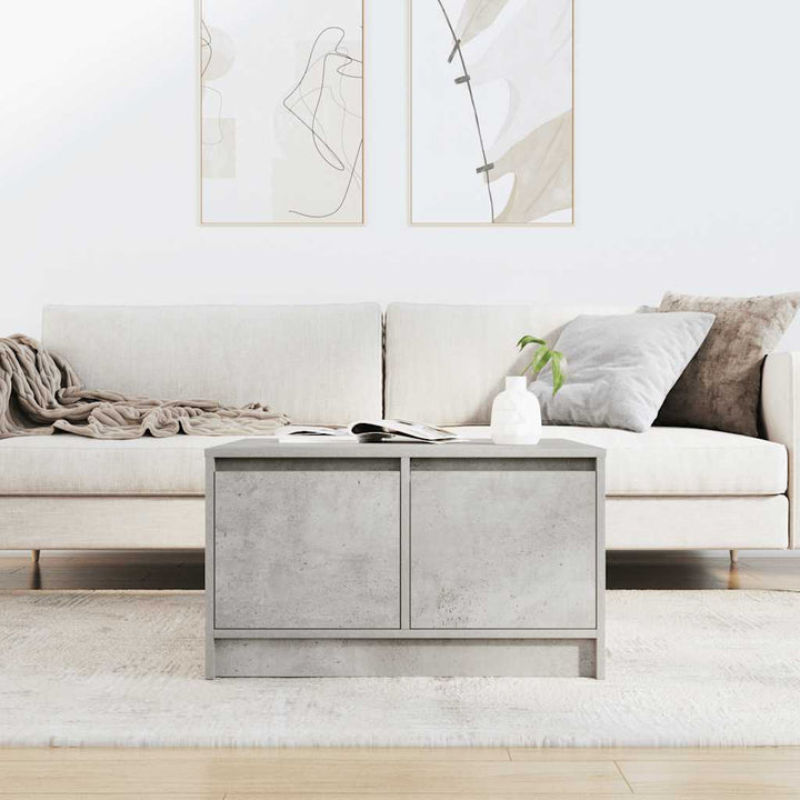 sofabord med skuffer 70,5x70x40 cm betongrå