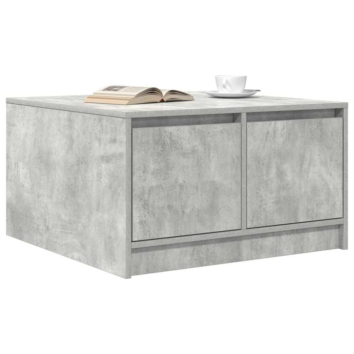 sofabord med skuffer 70,5x70x40 cm betongrå