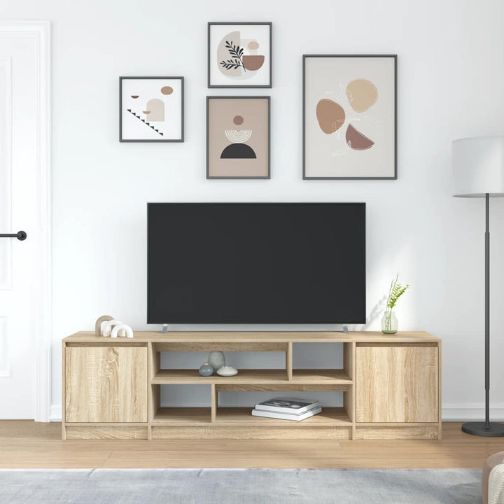 tv-bord 188,5x41x50 cm konstrueret træ sonoma-eg