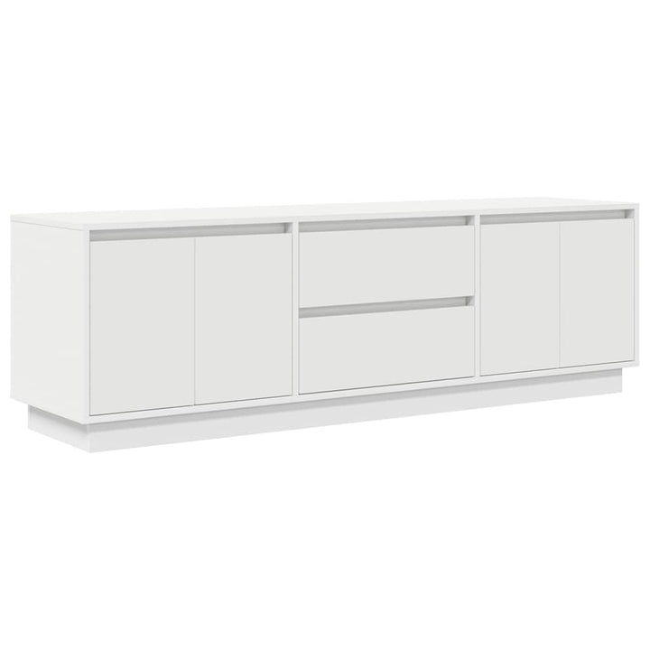 tv-bord med LED-lys 160,5x41x50 cm hvid