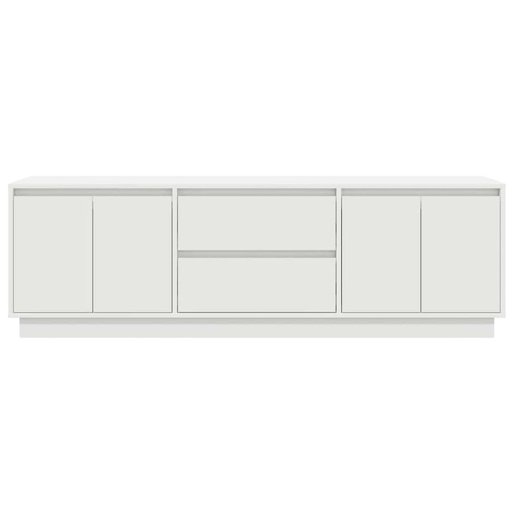 tv-bord med LED-lys 160,5x41x50 cm hvid