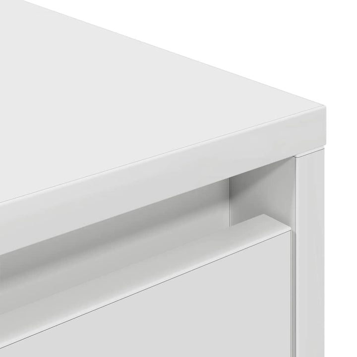 tv-bord med LED-lys 160,5x41x50 cm hvid