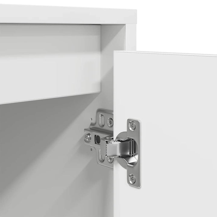 tv-bord med LED-lys 160,5x41x50 cm hvid