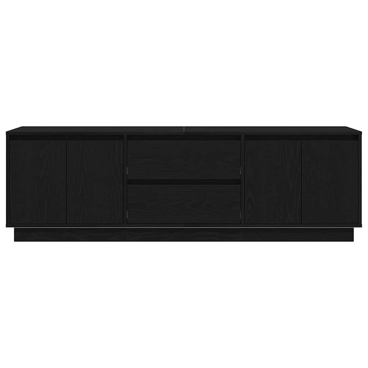 tv-skab med LED-lys 160,5x41x50 cm sort-eg