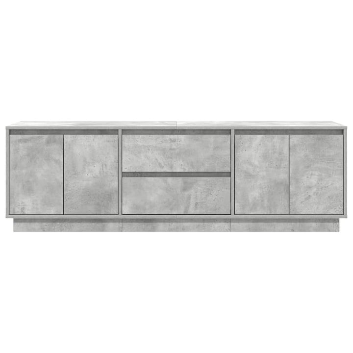 tv-bord med LED-lys 160,5x41x50 cm betongrå