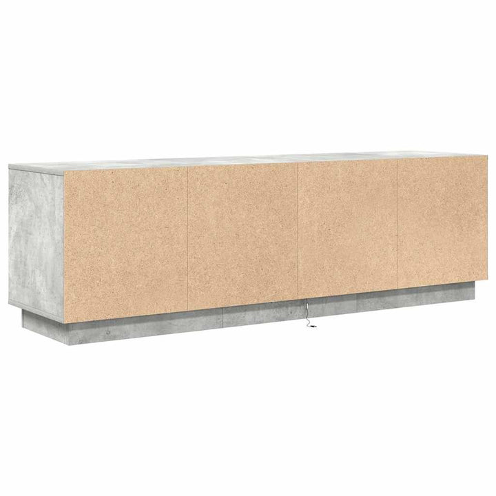 tv-bord med LED-lys 160,5x41x50 cm betongrå