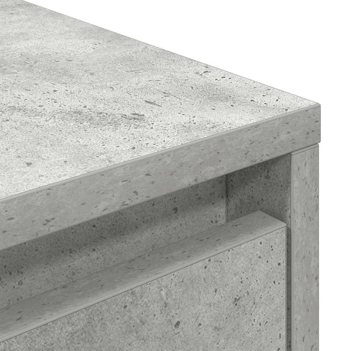 tv-bord med LED-lys 160,5x41x50 cm betongrå