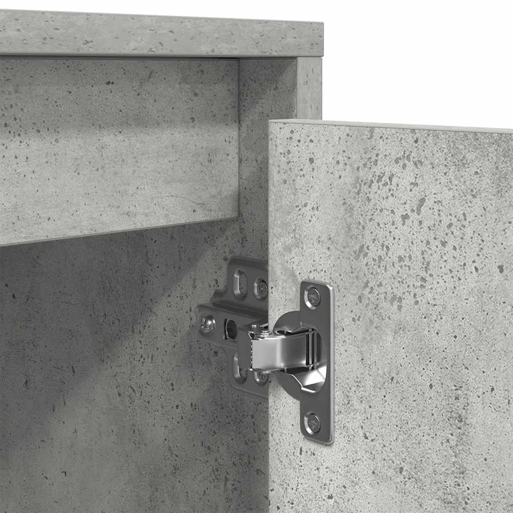 tv-bord med LED-lys 160,5x41x50 cm betongrå