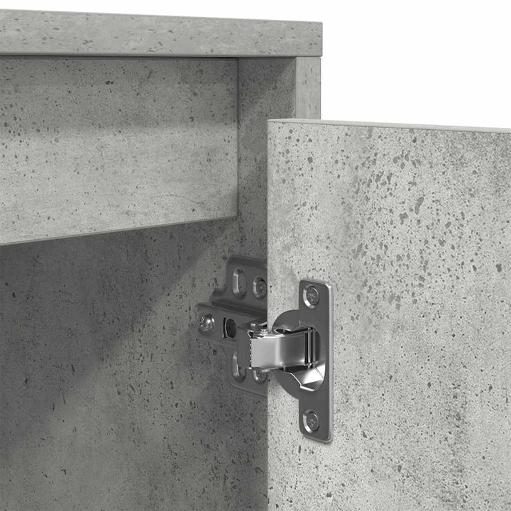 tv-bord med LED-lys 160,5x41x50 cm betongrå