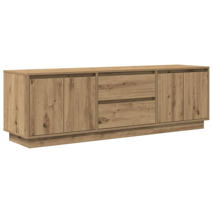 tv-bord med LED-lys 160,5x41x50 cm kunsteg