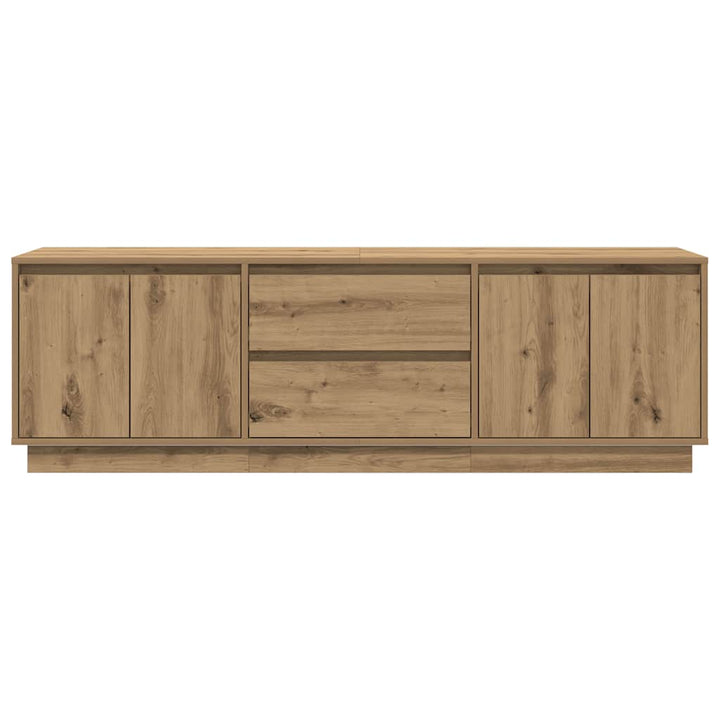 tv-bord med LED-lys 160,5x41x50 cm kunsteg