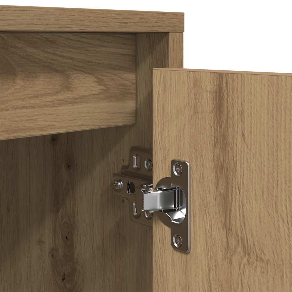 tv-bord med LED-lys 160,5x41x50 cm kunsteg