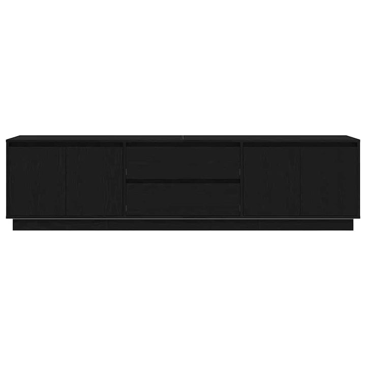 tv-skab med LED-lys 193,5x41x50 cm sort-eg