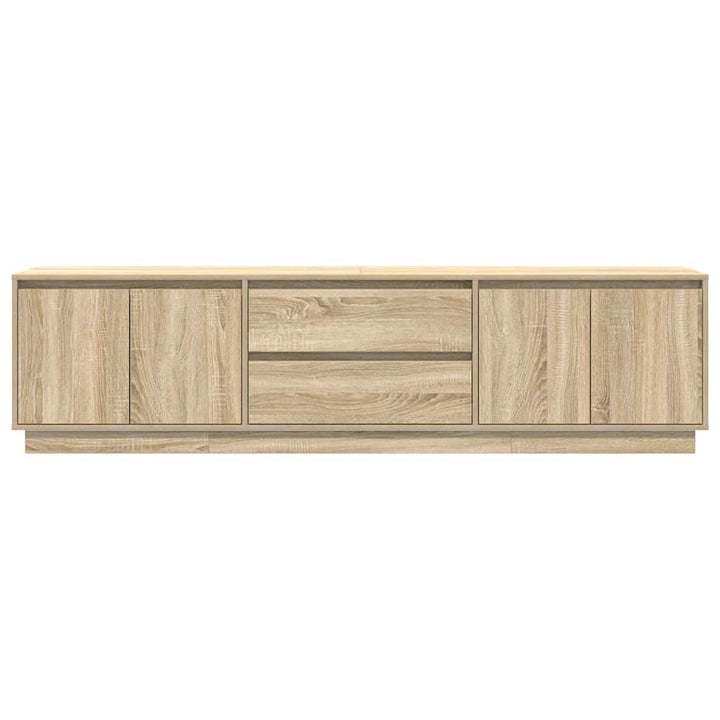 tv-bord med LED-lys 193,5x41x50 cm sonoma-eg