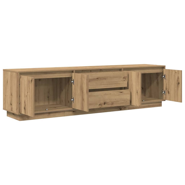 tv-bord med LED-lys 193,5x41x50 cm kunsteg