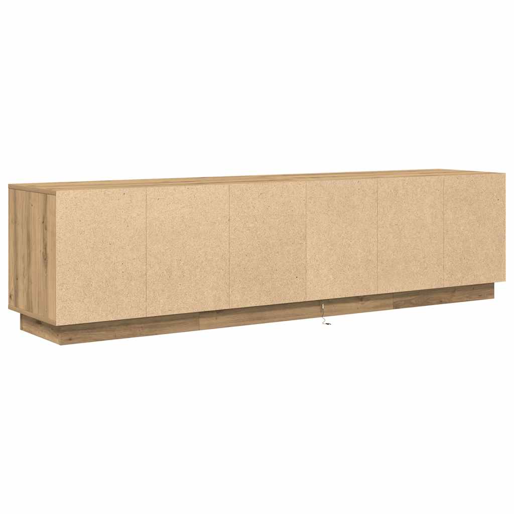 tv-bord med LED-lys 193,5x41x50 cm kunsteg