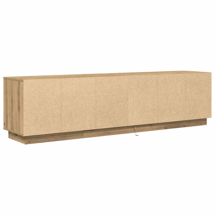 tv-bord med LED-lys 193,5x41x50 cm kunsteg