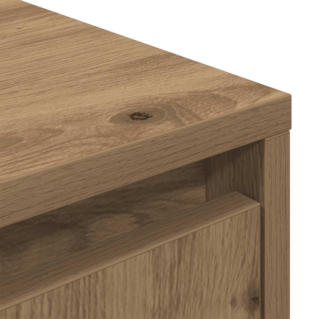tv-bord med LED-lys 193,5x41x50 cm kunsteg