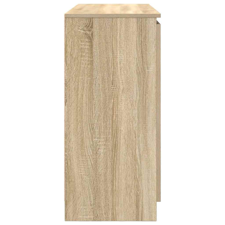 skænk med skuffer 100,5x35x76 cm konstrueret træ sonoma-eg