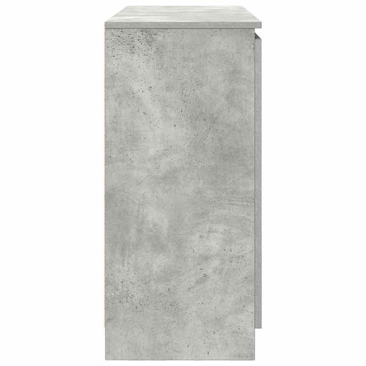 skænk med skuffer 100,5x35x76 cm konstrueret træ betongrå