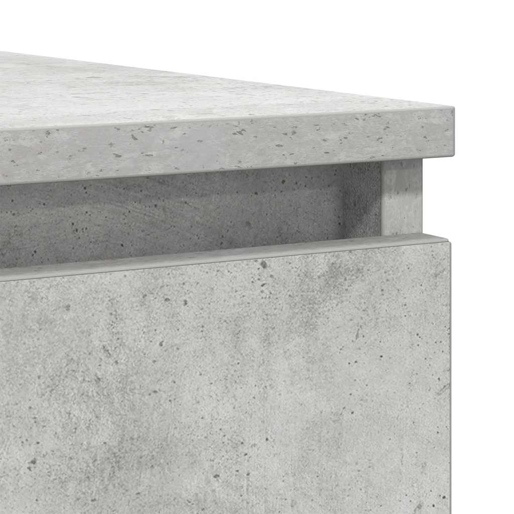 skænk med skuffer 100,5x35x76 cm konstrueret træ betongrå