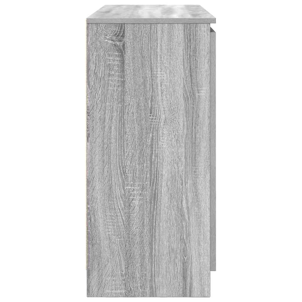 skænk med skuffer 100,5x35x76 cm konstrueret træ grå sonoma-eg
