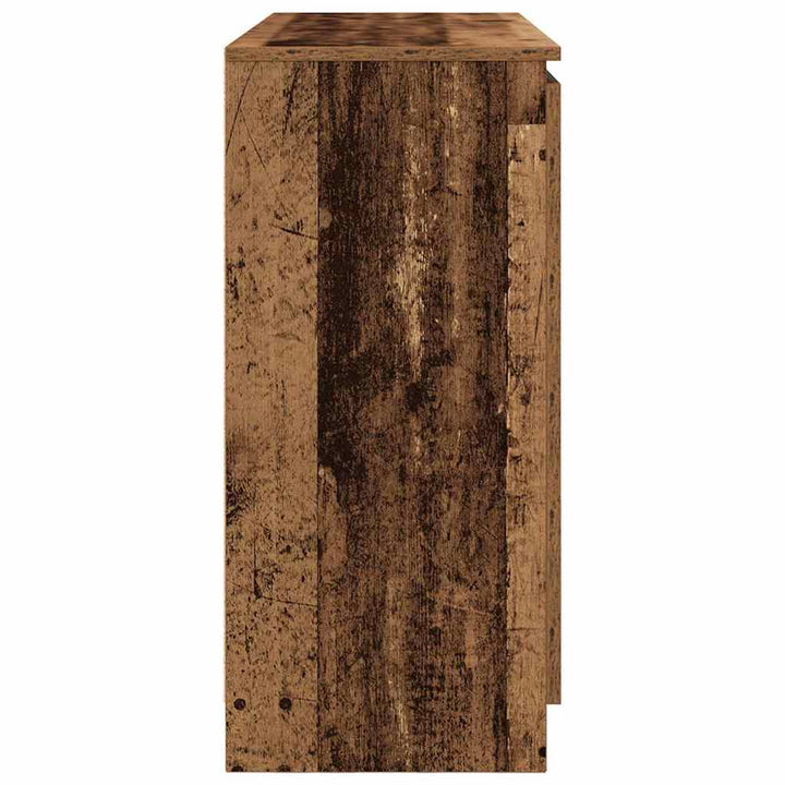 skænk med skuffer 100,5x35x76 cm konstrueret træ antikt træ