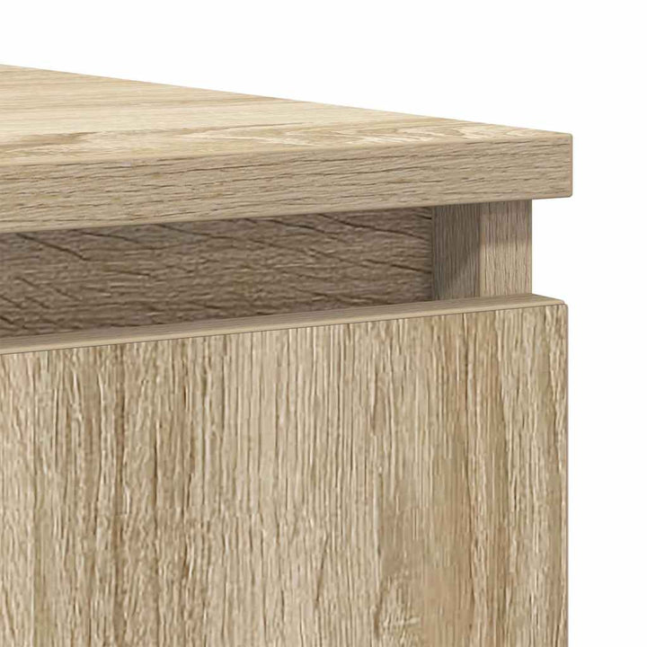 skænk med skuffer 100,5x35x98,5 cm konstrueret træ sonoma-eg