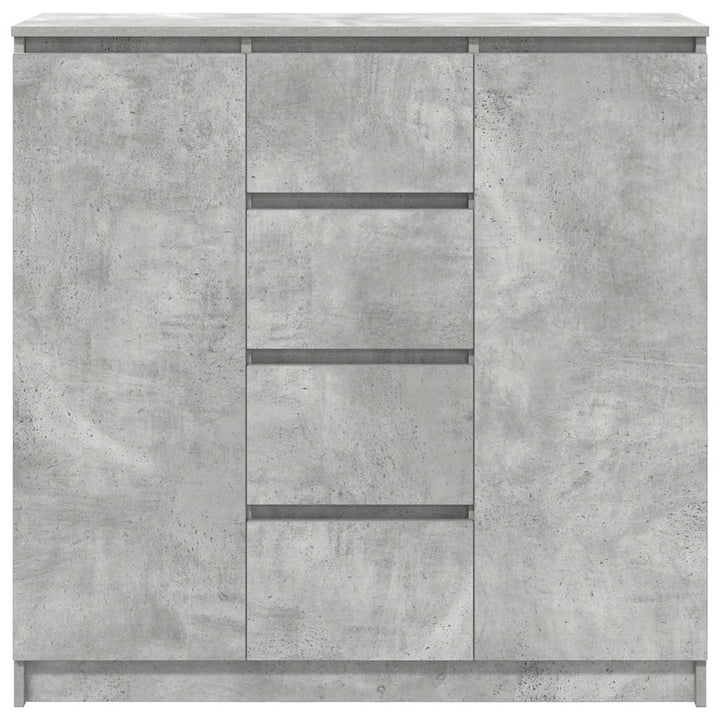 skænk med skuffer 100,5x35x98,5 cm konstrueret træ betongrå